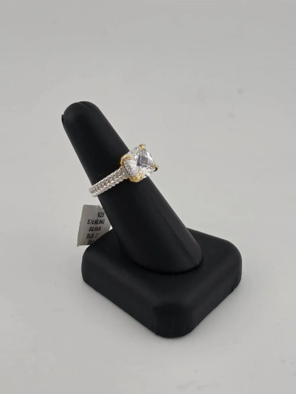 Brand New Sterling Silver 925 Square Gemstone Ring